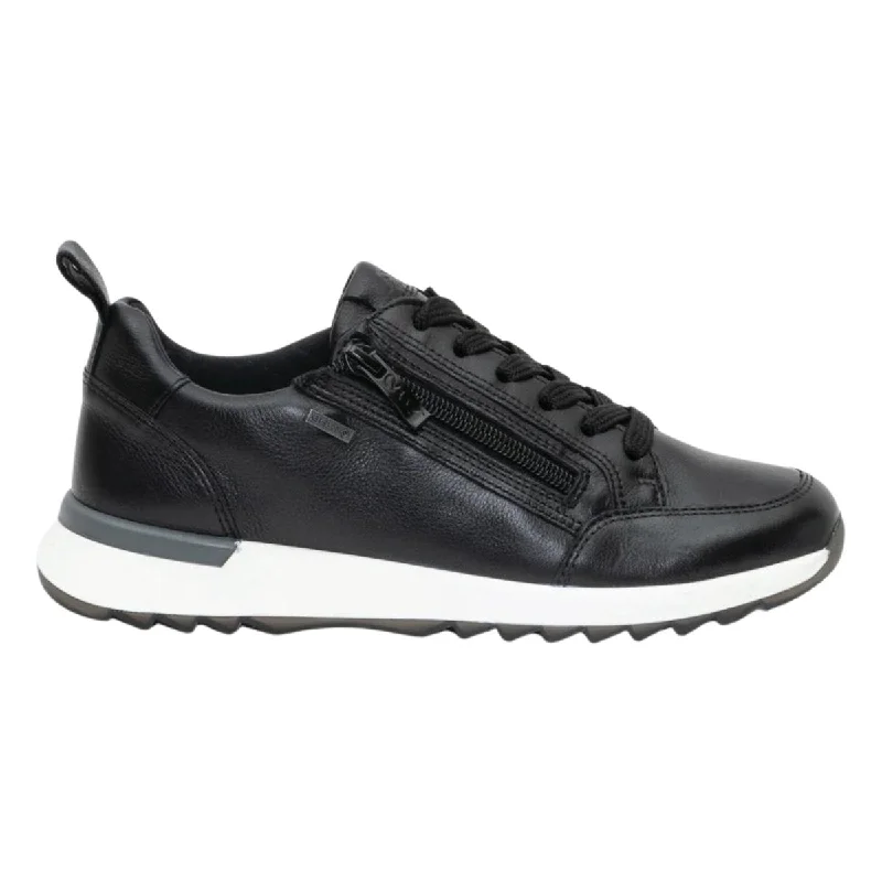 elegant flats for women’s formal wear -Ara Women's Victoria Black Hydro Leather Gore-Tex Waterproof