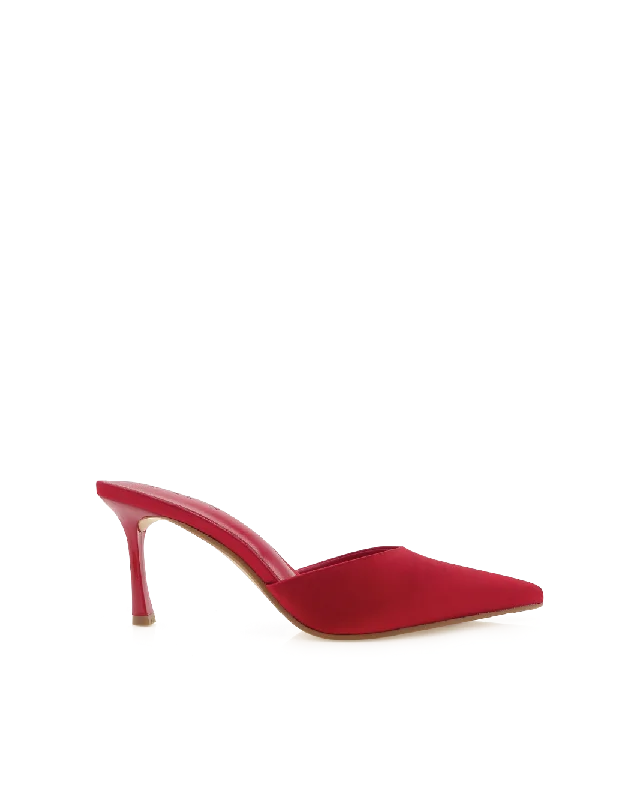 stylish women’s shoes for holiday gatherings -XAYDEN - SAFFRON SATIN