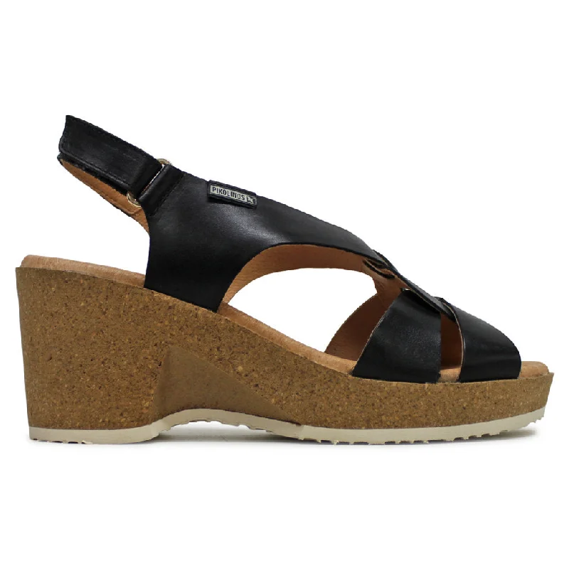 stylish women’s wedges for summer -Arenales Leather Women's Wedge Heels Sandals