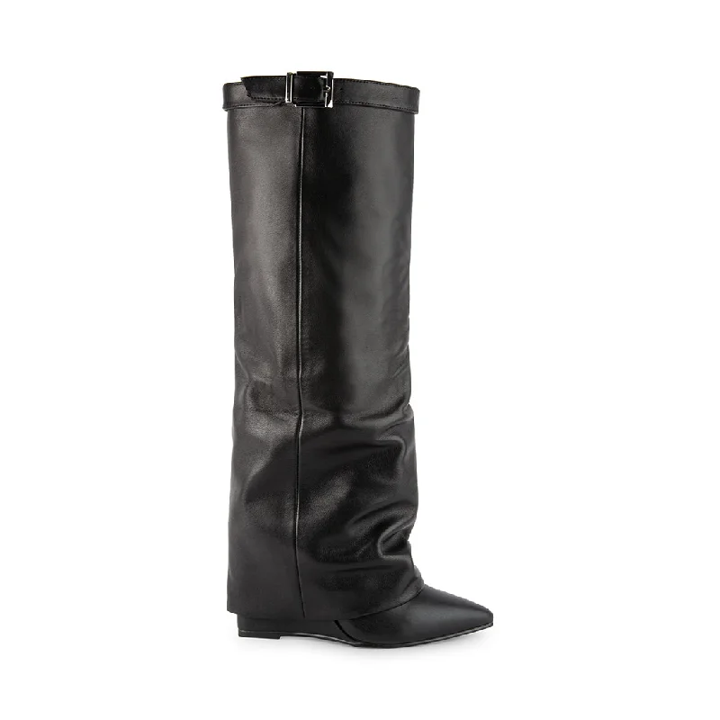 best women’s shoes for summer parties -Corenne Boot BLACK LEATHER