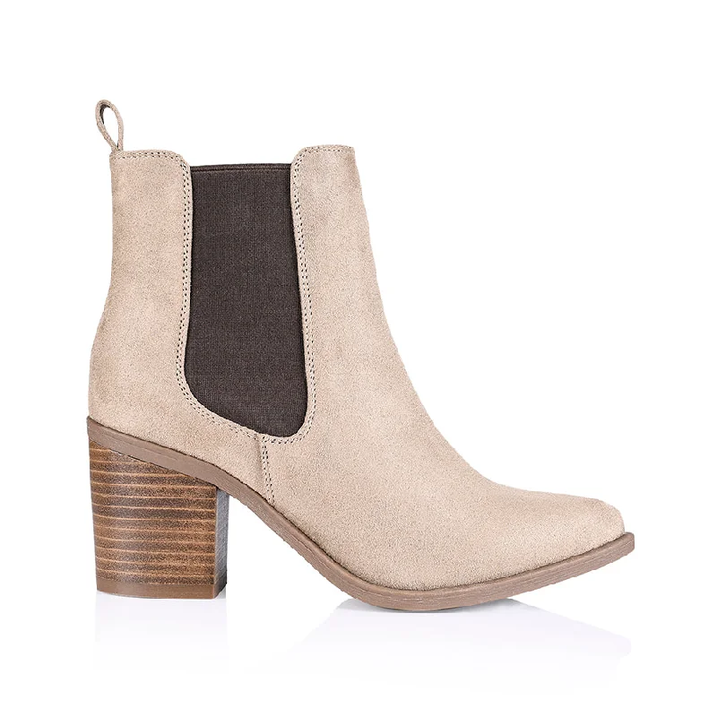 chic women’s sandals for outdoor events -Samantha Chelsea Boots - Taupe Micro