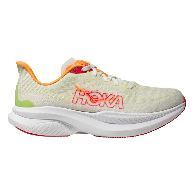 best women’s shoes for walking -Hoka One One Women's Mach 6 White/Lettuce