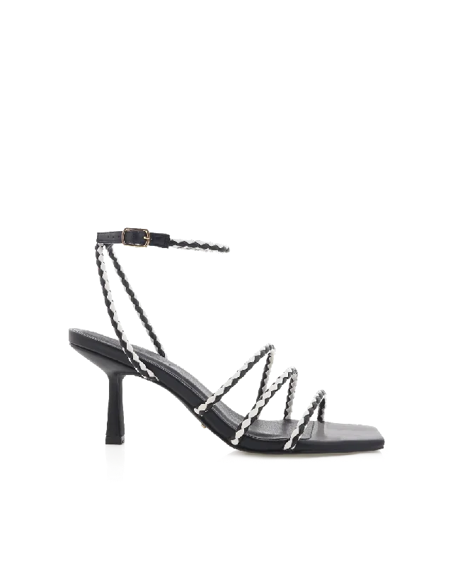 trendy women’s shoes for date nights -YESSICA - BLACK-WHITE CONTRAST