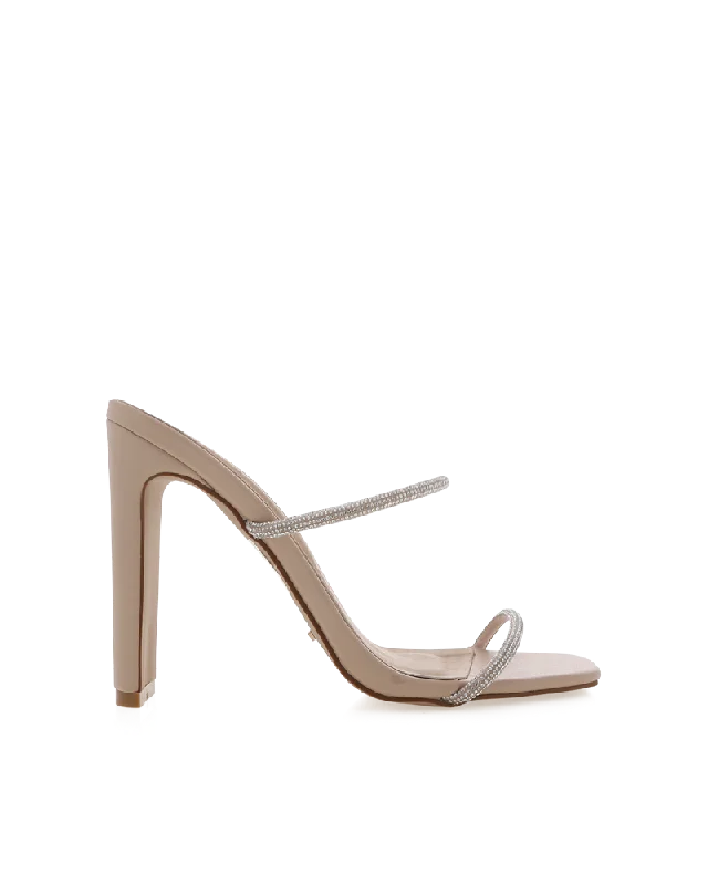 comfortable women’s sandals for summer -YOLA - DIAMANTE-NUDE