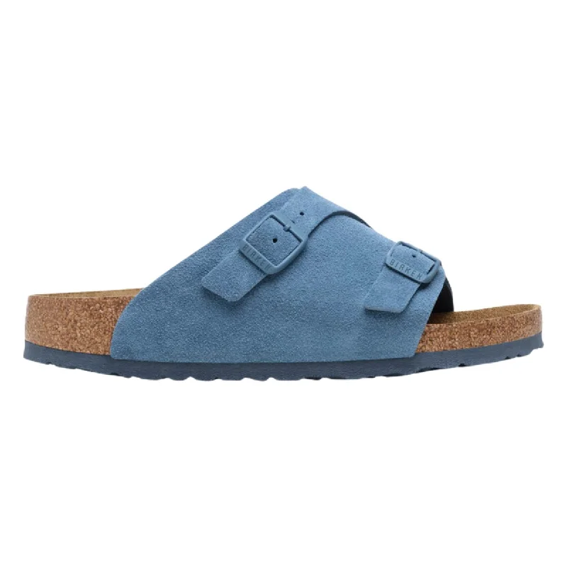 comfortable women’s running shoes for fitness -Birkenstock Women's Zurich Elemental Blue Suede