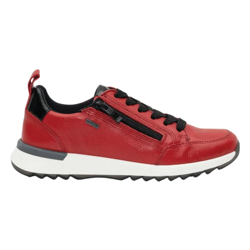 best women’s sneakers for everyday wear -Ara Women's Victoria Red Pat Hydro Leather Gore-Tex Waterproof