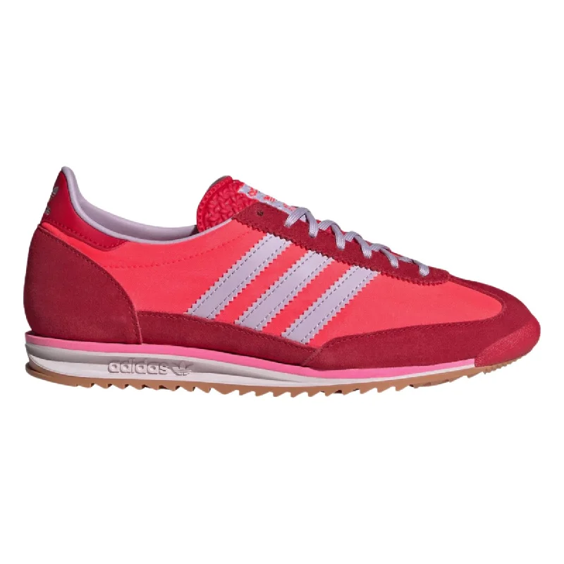 trendy women’s flats for casual work outfits -Adidas Women's SL 72 OG Solar Red/Ice Lavender/Better Scarlet