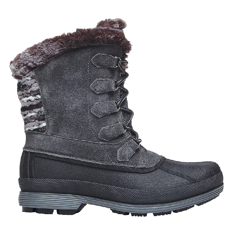 high-quality women’s shoes for workwear -Lumi Tall Lace Duck Boots