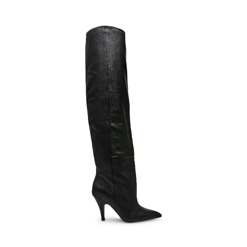 trendy women’s boots for fall outfits -Mazer Boot BLACK LEATHER