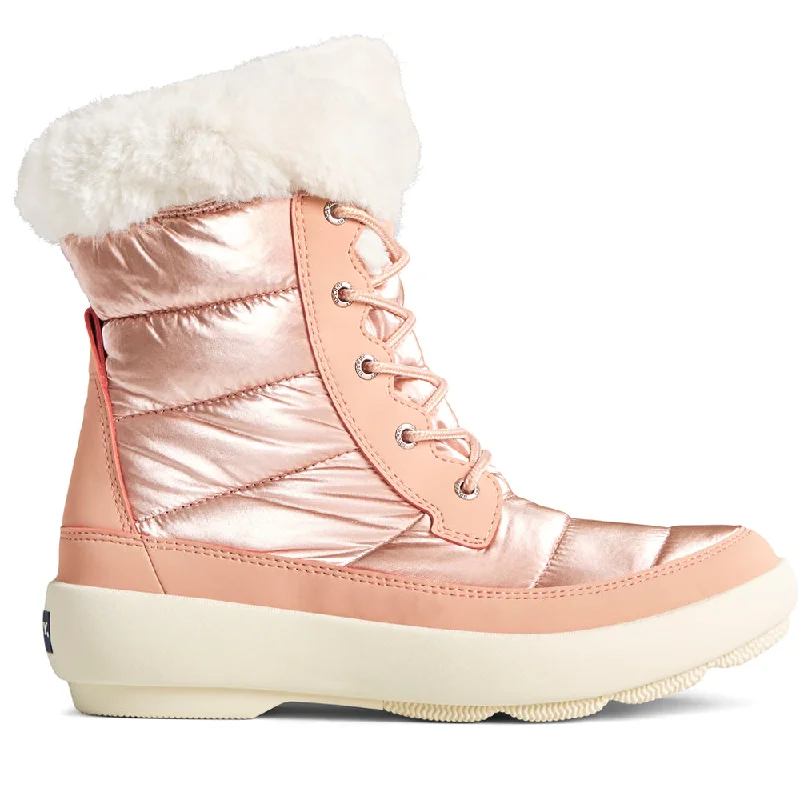 trendy women’s boots for fall outfits -Bearing Plushwave Metallic Snow Boots