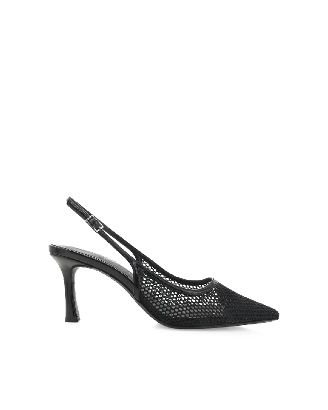 trendy women’s footwear for weekend getaways -XAHIA - BLACK NET MESH