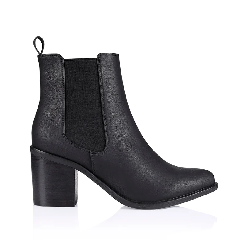 high-end women’s boots for winter fashion -Samantha Chelsea Boots - Black Softee