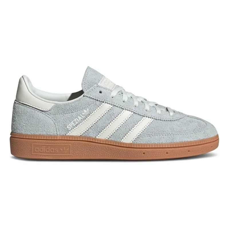 stylish women’s wedges for summer -Adidas Women's Handball Spezial Wonder Silver/Off White/Gum