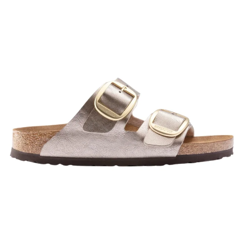 best women’s shoes for vacation wear -Birkenstock Women's Arizona Big Buckle Birko-Flor Graceful Taupe