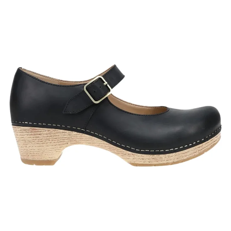 stylish women’s shoes for outdoor events -Dansko Women's Lilah Black Oiled Pull Up