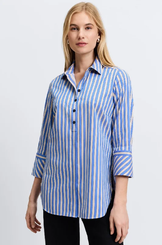 unique women’s dresses for special events -Madison Essential Stretch Striped No Iron Tunic