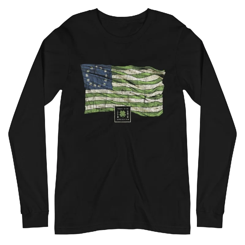 fashionable women’s jackets for winter -St. Paddy's Betsy Ross Flag Long Sleeve Tee - Women's