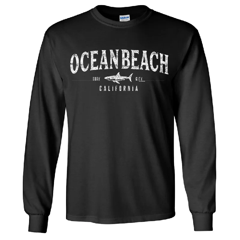 casual women’s hoodies for comfort -Ocean Beach California Long Sleeve Shirt