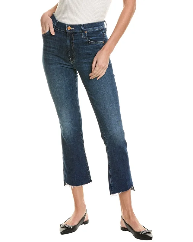 affordable women’s summer clothing -MOTHER The Insider Step Fray Teaming Up Crop Jean