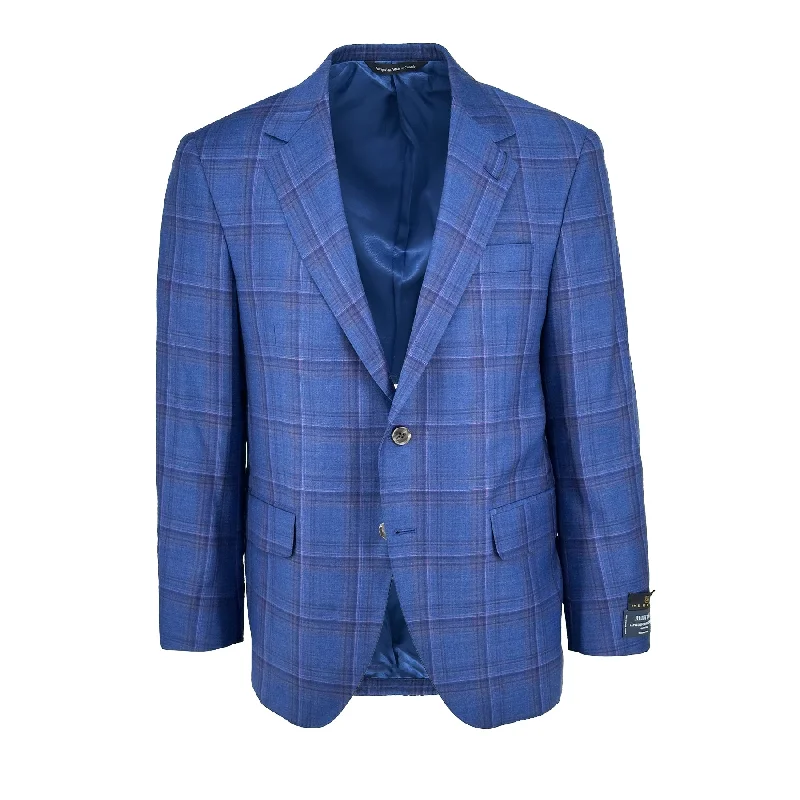 elegant women’s evening wear for parties -Blue & Violet Check Sport Coat