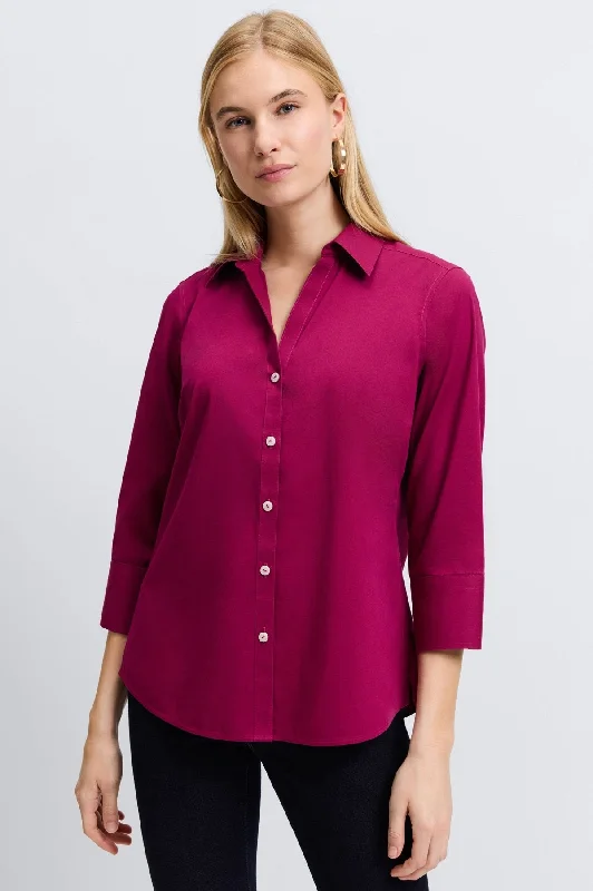 elegant dresses for women online -Mary Stretch No Iron 3/4 Sleeve Shirt