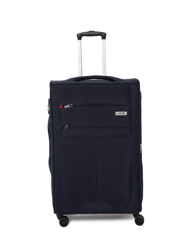 bohemian women’s clothing for festivals -Unisex Navy Blue Fashion Soft Luggage Trolley Bag