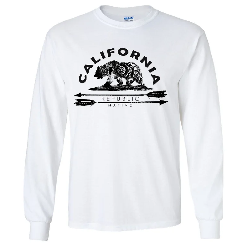 high-waisted women’s jeans for everyday wear -California Arrow Bear Long Sleeve Shirt