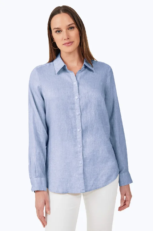 trendy pants for women in 2025 -Jordan Easy Care Washed Linen Shirt