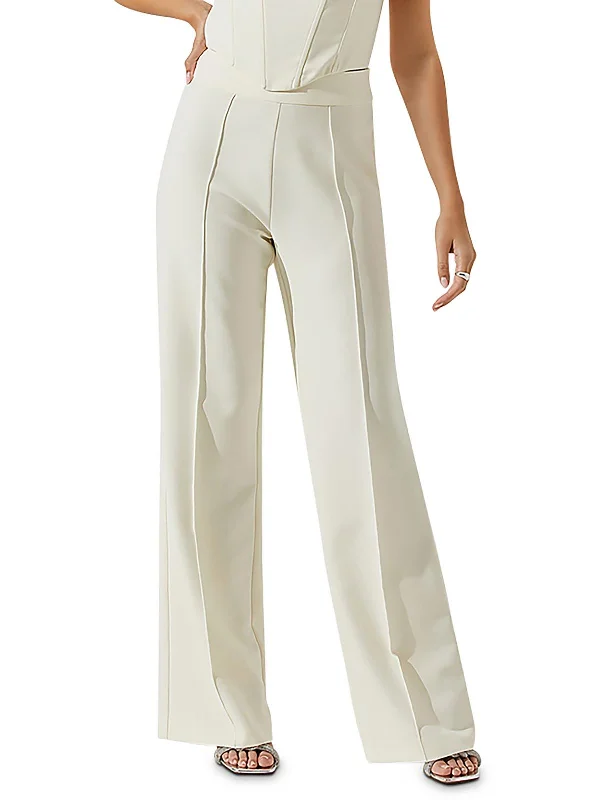 stylish women’s pants for professional wear -Madison Womens High Rise Wide Leg Straight Leg Pants