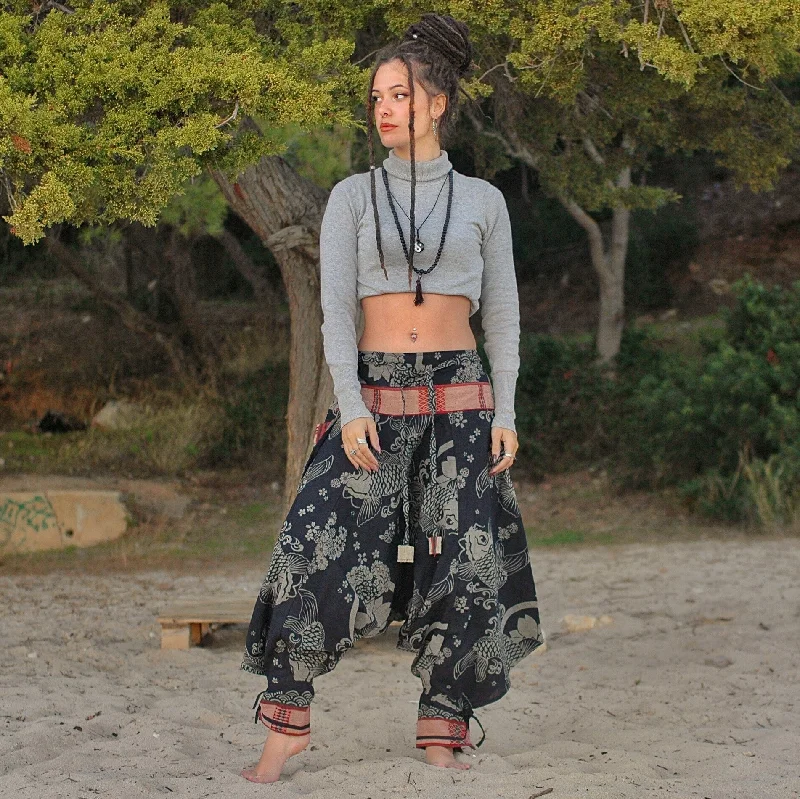 stylish women’s casual wear for 2025 -Samurai Pants Harem Pants Ninja Pants Men Women in 15 colors