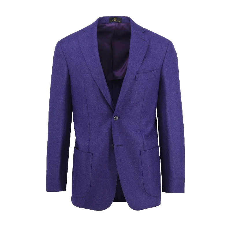 comfortable women’s athletic wear -Deep Purple Cashmere Sport Coat