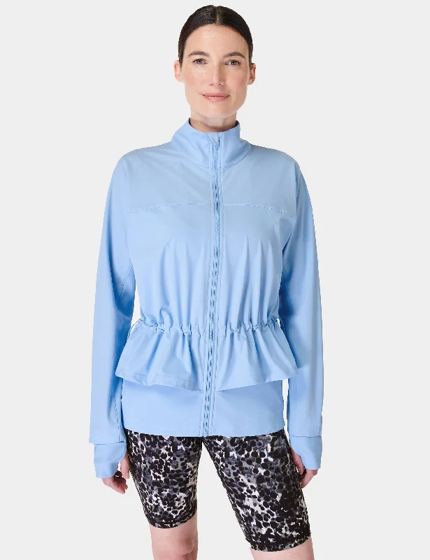 casual clothes for women’s weekend style -Fast Lane Running Jacket - Filter Blue