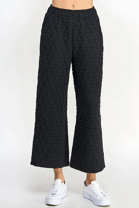 stylish women’s shirts for casual outfits -Vail Quilted Pants In Black