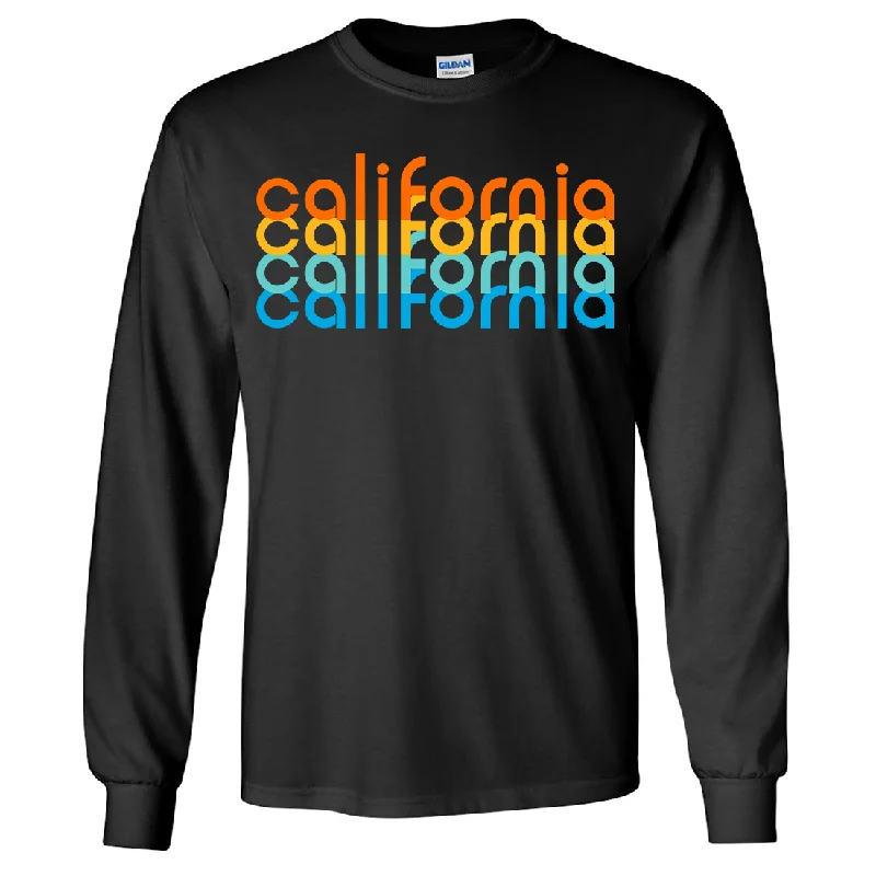 modern women’s jackets for casual outfits -California Rainbow Stack Long Sleeve Shirt