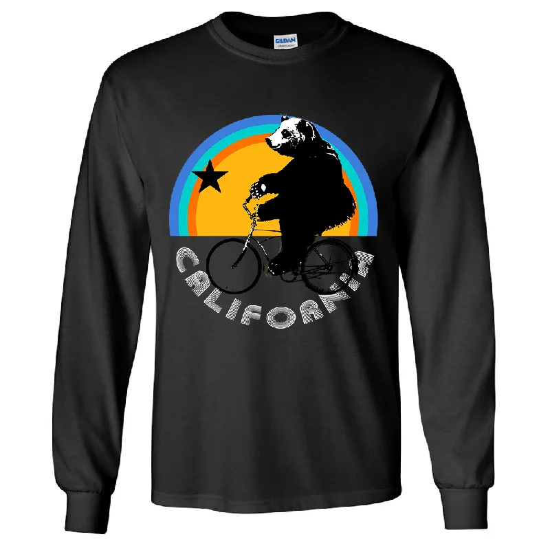 stylish women’s casual wear for 2025 -California Bear On Bike Long Sleeve Shirt