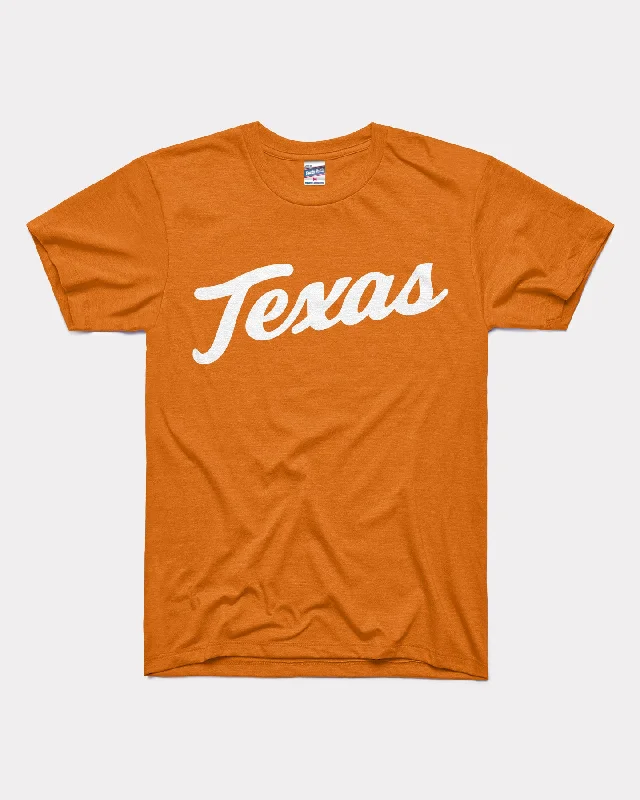 stylish tops for women’s office fashion -Texas Longhorns Script Burnt Orange T-Shirt