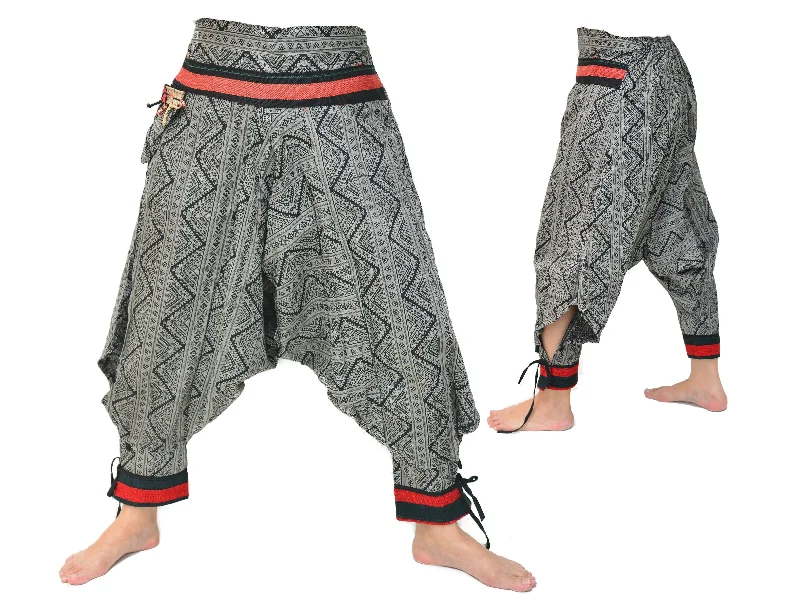 unique dresses for women’s fashionistas -Samurai Style Harem Pants Men Women Black Grey