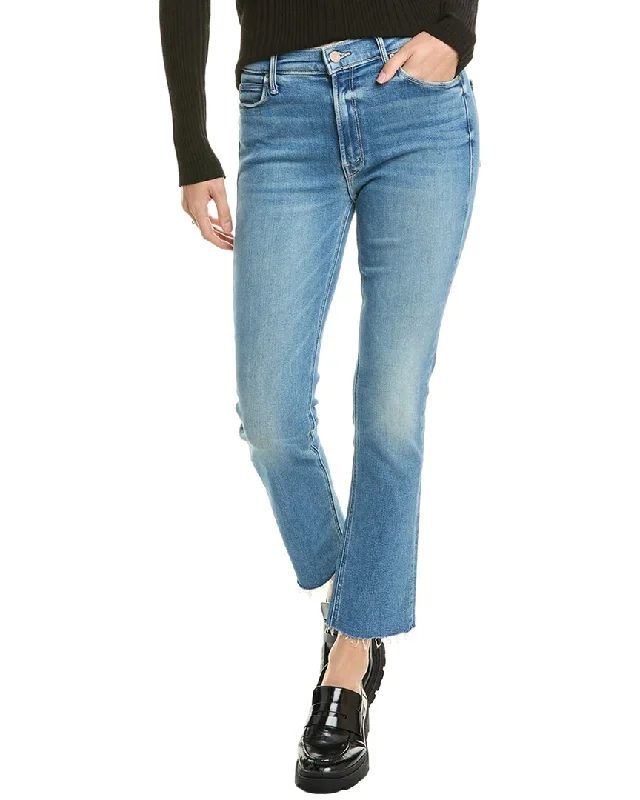 chic women’s blouses for professional style -MOTHER Denim Mid-Rise Dazzler Riding The Cliffside Ankle Fray Jean