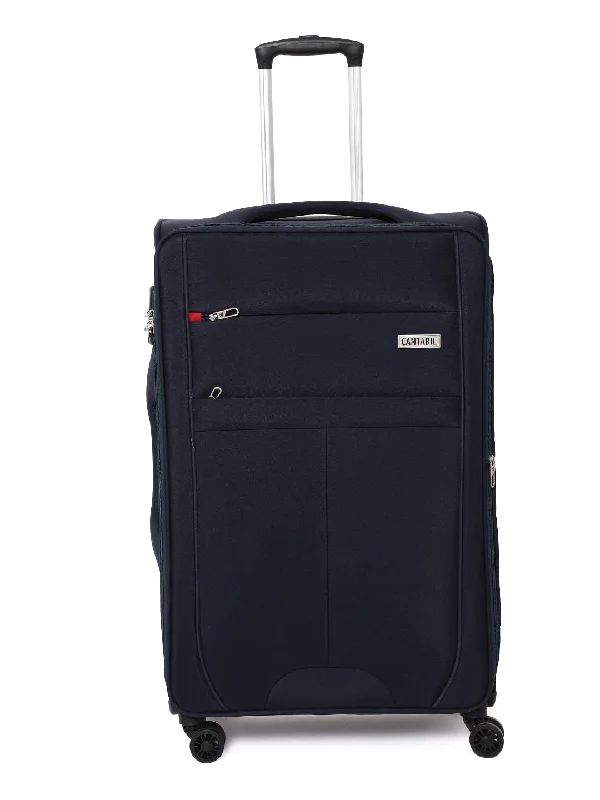 stylish jumpsuits for women’s formal wear -Unisex Navy Blue Fashion Soft Luggage Trolley Bag