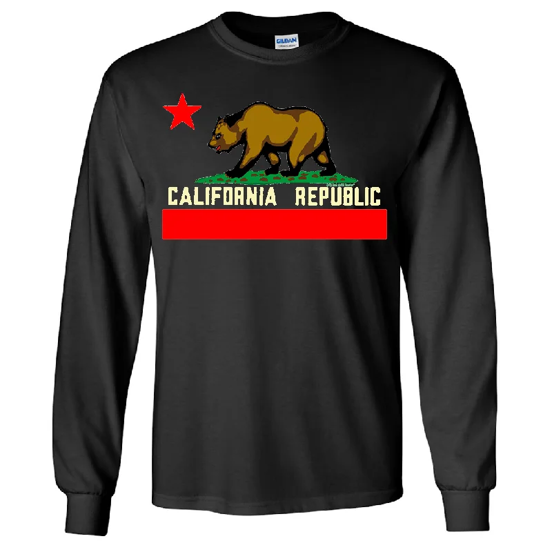 elegant women’s clothing for evening events -California State Flag Borderless Long Sleeve Shirt