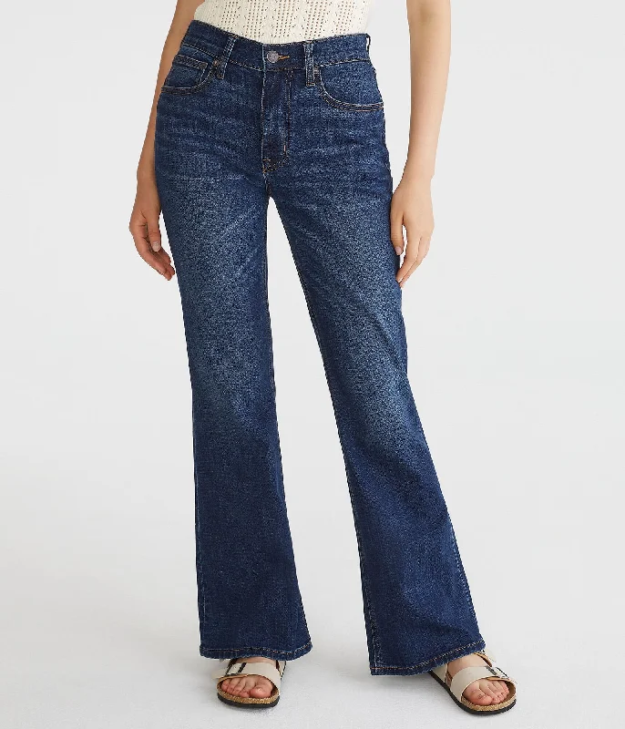 versatile women’s clothing for travel -Aeropostale Flare High-Rise Jean