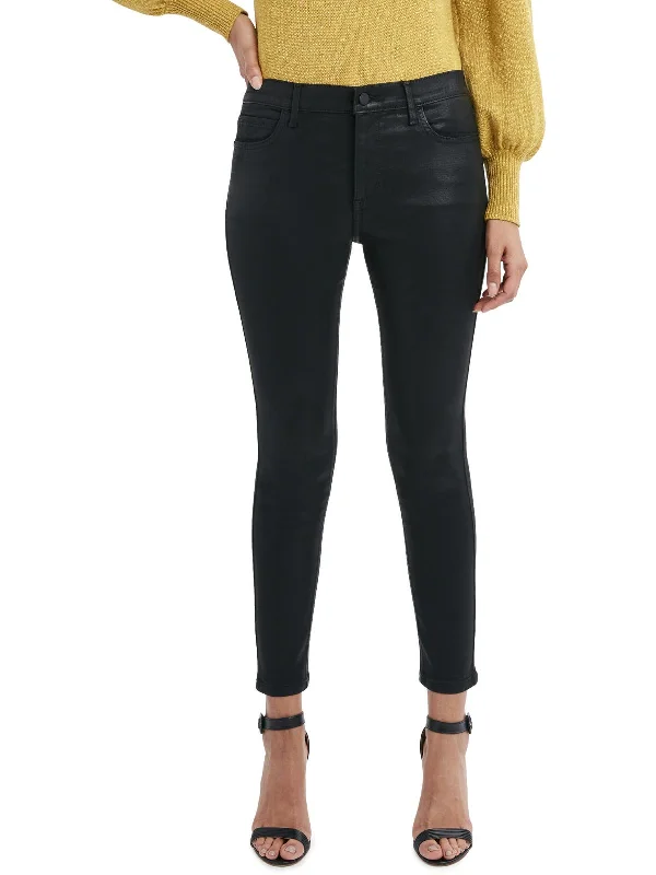 women’s pants for professional settings -Womens Denim Coated Skinny Jeans