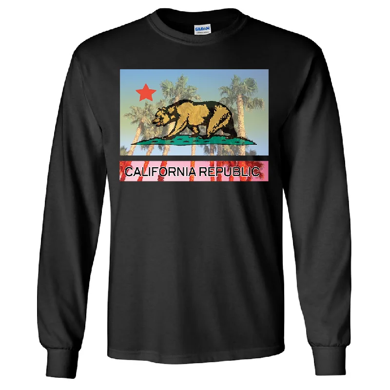 stylish women’s business suits -California Republic Palm Tree Bear Long Sleeve Shirt