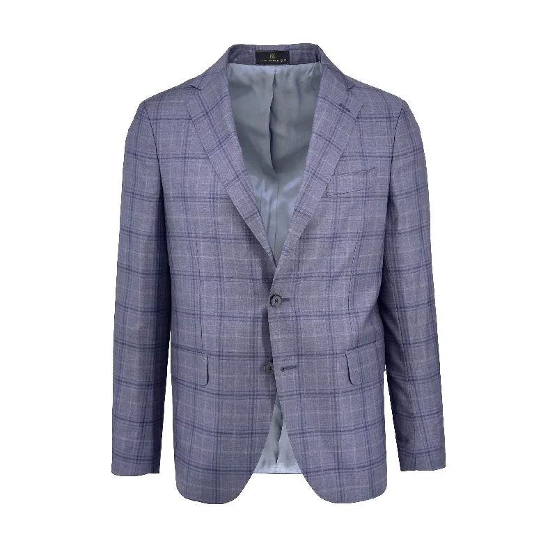 affordable plus-size clothing for women -Lavender Check Sport Coat