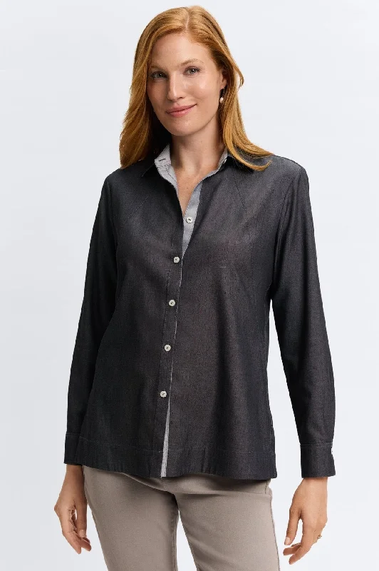 comfortable women’s athletic wear -Veronica Cotton Twill Shirt