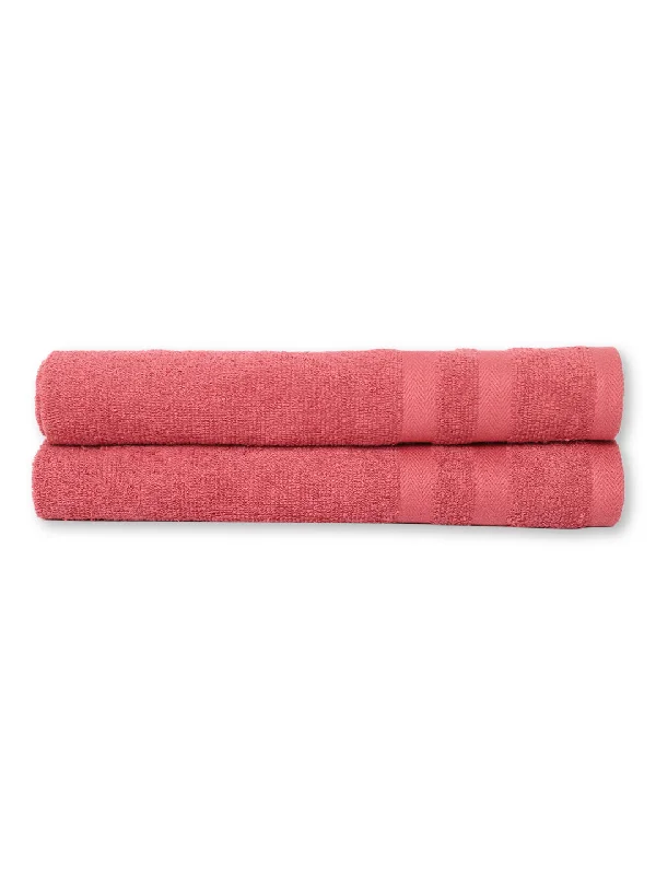 comfortable loungewear for women -Unisex Coral Basic Terry Hand Towel -Pack of Two