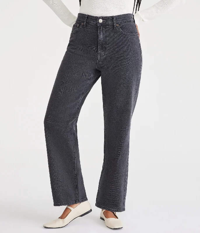 stylish women’s business suits -Aeropostale Curvy High-Rise Baggy Jean