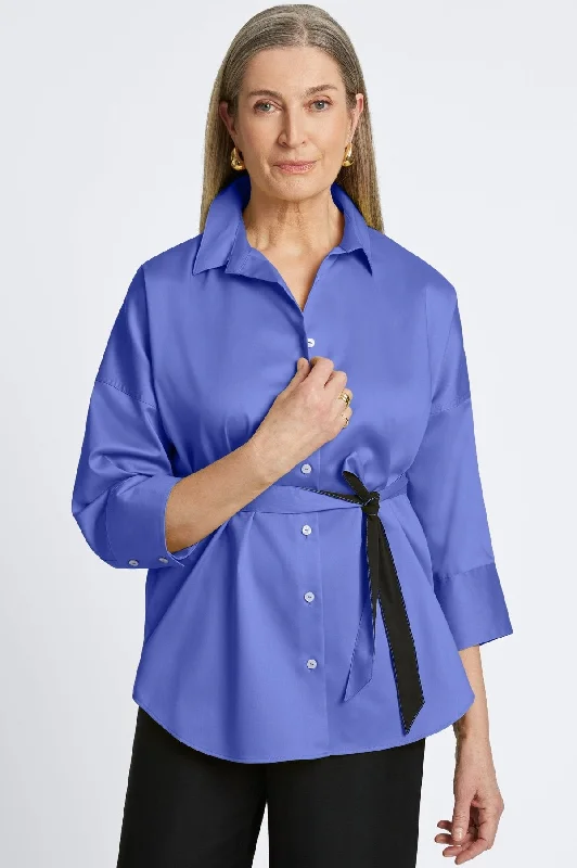 casual clothing for women’s weekend wardrobe -Avery Stretch Matte Sateen No Iron Shirt