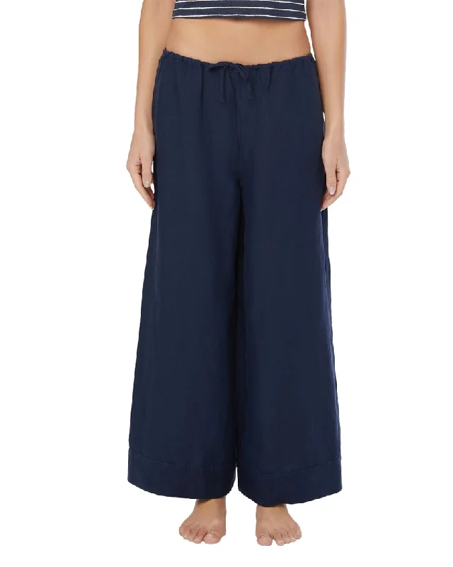 women’s fashion trends for 2025 -Onia Air Linen-Blend Wide Leg Drawstring Pant