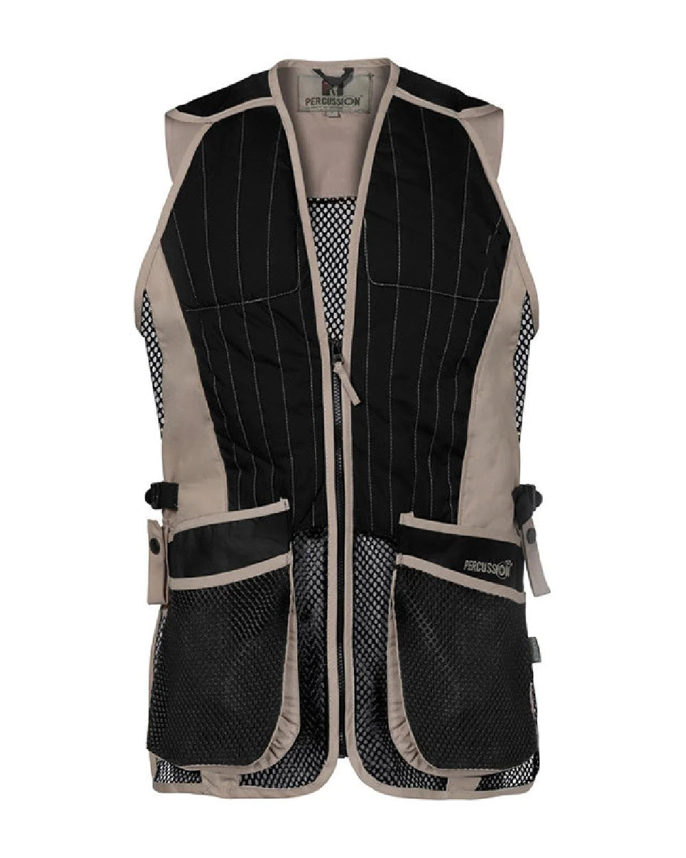 trendy dresses for women’s brunch dates -Percussion Skeet Vest - Beige & Black